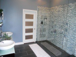 idea bathroom basement flooring look