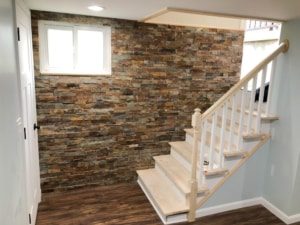idea bathroom basement flooring look