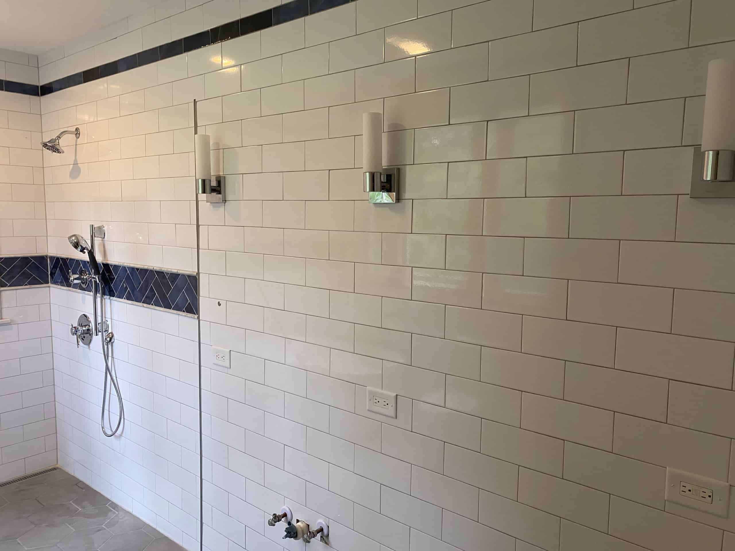 Bathroom Renovation Tile Lights Shower